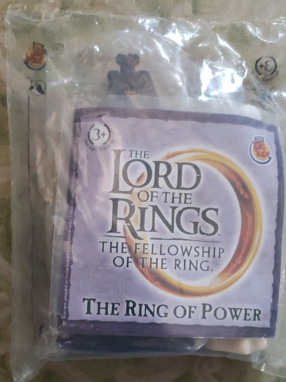 Burger King 2001 Vintage The Lord of the Rings Kids Meal Toy Ring of Power